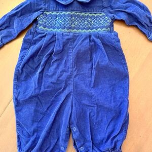 Zuccini Blue Baby Romper with Embroidery